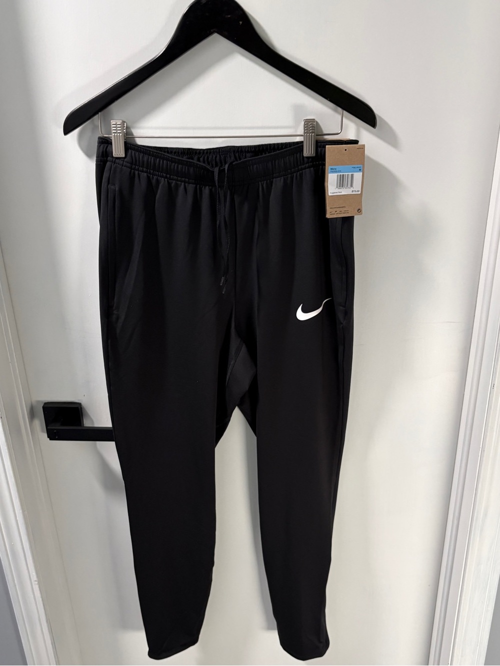 Nike Black Joggers with White Swoosh